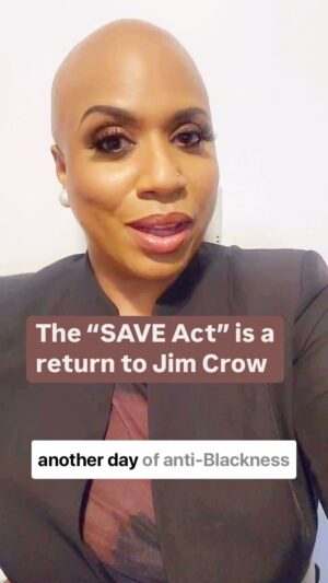 Ayanna Pressley Instagram - Let’s call this what it is: Wholesale voter suppression.
I voted NO. 

Implications of the SAVE Act below. 👇🏽 

1. This bill requires people to present a passport, birth certificate, or other proof of citizenship when registering to vote or updating your voter registration (anytime you move to a new address or state). Your driver’s license or state ID alone would not be sufficient. 

2. The bill could eliminate popular methods of voter registration, such as online, mail and registration drives. 

3. This would make it harder to vote for rural voters, married women, the military, people of color, disabled people, and anyone who can’t afford to spend the extra time and money to get a passport or the necessary documentation to prove citizenship.
