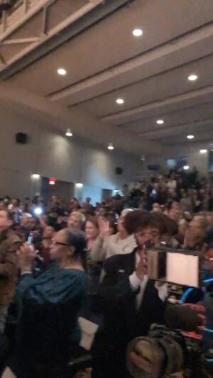 Ayanna Pressley Instagram - Packed house in Roxbury today. This is what democracy looks like.