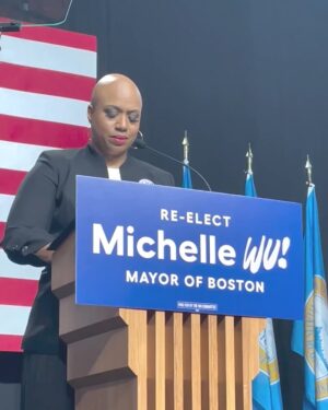 Ayanna Pressley Instagram - Michelle Wu earned my endorsement and I’m so proud to call her my Mayor.