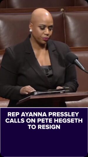 Ayanna Pressley Instagram - Discussing classified military action in a group chat is reckless and puts all of us at risk. 

Everyone involved should be investigated and Pete Hegseth must resign.