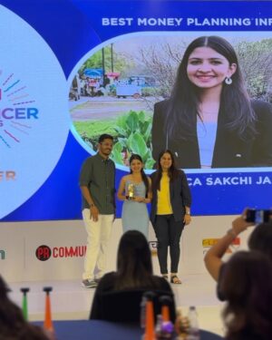 CA Sakchi Jain Instagram - I started this journey in October 2023 with no plans for awards—just a passion for making finance simple and accessible. And today, holding this award feels surreal.

To my incredible team—this wouldn’t have been possible without you @newnarrativemedia @harshhhdesai @parulpparmar  @cloutpocketaces✨ 

And to you—my amazing community. Every video I create, every insight I share, it’s all because of you. Your support, your engagement, and your belief in this mission have brought us here. This award isn’t just mine—it’s ours ❤️

This award is a milestone, but the real achievement is the impact we’re creating together. And this is just the beginning 🫶🏻

A huge thank you to @exchange4media  @officiallyimpactful for this recognition!

[finance content creator, financial education, personal finance, financial literacy, finance for everyone, making money simple, CA Sakchi Jain]

#financecreator #financialliteracy #personalfinance #financialeducation #moneytips #casakchijain