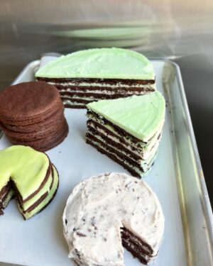 Christina Tosi Instagram - My latest #BakeClub hyperfixation is nearly ready to rock. Minty, chocolatey, green for spring. Report back here soon for the full deets.