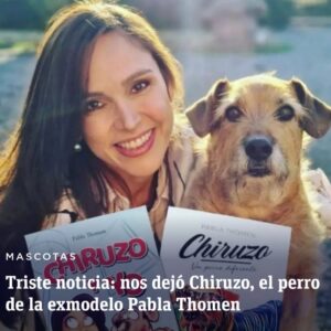 Clara Franco Instagram - Chiru. 🐾 
Le recuerdo con Zauli desde su primer pocito perju. Chiru el rescatista. Porque vino para rescatar corazones ese peyito.💫🫶🏼
Mi vidis @chiruzo_ El jagua’i paquete bonachón paticorti.
Dicen que cuando se va una mascota muy querida, es porque lo hace para protegernos de algo. 
@pabla.thomen mi amor hermosa: 
Tuviste la alegría que fue también nuestra, de tener ese ángel con patitas que cautivó a todos con sus aventuras. Chiruzo te inspiró tan lindo. Estuvo contigo hasta verle fuerte y valiente a tu hijita. Se quedó todo este tiempo para que ella lo recuerde, y vivir en nuestros corazones ♥️ 
Ha’e imusica pá 🤗
Hoy abrazo fuerte a mis jagua’is, y a tu familia en la distancia. Gracias por compartirnos a Chiru que ahora ya está correteando gordito espléndido con algún disfraz en el cielo de perritos 🐕 
Loviu partner de Chiru 🫂🥹