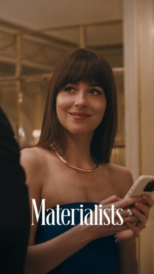 Dakota Johnson Instagram - Some people just want more. Dakota Johnson, Chris Evans, and Pedro Pascal star in MATERIALISTS, from Academy Award nominee Celine Song. In theaters June 13.

Featuring a new original song by Japanese Breakfast.