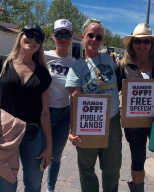 Eileen Davidson Van Patten Instagram - #handsoff2025 #malibustrong with @kendragelner @50501movement #handsoff