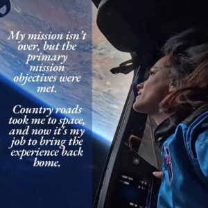 Emily Calandrelli Instagram - This Thanksgiving, I’m grateful for you all. Thank you for helping me shine a spotlight on my home state. 🫶🏻

I knew that if I ever went to space, I wanted to use the mission to uplift my home state in ways big and small. 

🧑‍🧑‍🧒‍🧒I chose to raise money for Foster Care because children in West Virginia go into the foster care system at 4 times the rate of any other state. It’s a crisis and these children and families need our support. Between 100 cameos and the flash drive - we raised ~$40,000 for them. 

💃🏻I needed a dress for New York Fashion Week and found the perfect design with @jmasters7.  A farm to fashion piece made with dandelion seeds and silk. A nod to the connection WV has to our land and a call for a more sustainable way to use it. 

💍I selected pearls from a local WV jeweler - @silverpenniesjewelry to bring to space and then gift to the women in my life. I see pearls as the result of a disruptor of a system. Something that is seen as an outsider but ultimately creates something beautiful in the process. I think of the women in my life - who are often the only women in the rooms that they occupy - in this way. @silverpenniesjewelry will offer replicas for anyone interested. 

🎥We’ve covered my journey to space for my TV show Xploration Outer Space - and @marshallu is a big part of that. I’m so excited to bring this incredible university to 100million households. 

🧪I worked with @astro_luci - a fellow West Virginian to further her research done with the Space Force by bringing up @fastplants experiments. 

We did this and so much more and I’m grateful to you all for helping me accomplish my mission objectives. 🥹

Country roads took me to the stars and now it’s my job to deliver those stars back home.