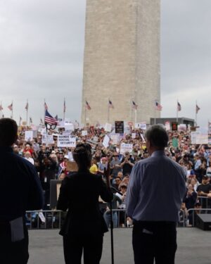 Ilhan Omar Instagram - Hands off Social Security.

Hands off Medicaid.

Hands off veteran care. 

Hands off our kids’ education. 

Hands off our rights.

We’re going to fight like hell to defend our democracy from Donald Trump. #HandsOff