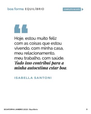 Isabella Santoni Instagram - Aqui estão alguns trechos de nossa entrevista com @isabellasantoni para a Boa Forma de janeiro. 

Quer ler a matéria na íntegra? Então acesse o link da bio e confira! 

Fotógrafo: @doisramos
Assistente de fotografia: @fabrizzioreisfotografia
Stylist: @jeanmarcios
Beauty: @mari.makeup
Hairstylist: @bynacif
Agradecimento: @cliffside_rio 
Texto e entrevista: @ju.liany
Editora-chefe: @lala.livre
Diretora de núcleo: @helenagalante
Diretora de arte: @kareensayuri