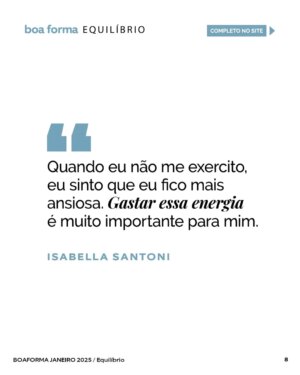Isabella Santoni Instagram - Aqui estão alguns trechos de nossa entrevista com @isabellasantoni para a Boa Forma de janeiro. 

Quer ler a matéria na íntegra? Então acesse o link da bio e confira! 

Fotógrafo: @doisramos
Assistente de fotografia: @fabrizzioreisfotografia
Stylist: @jeanmarcios
Beauty: @mari.makeup
Hairstylist: @bynacif
Agradecimento: @cliffside_rio 
Texto e entrevista: @ju.liany
Editora-chefe: @lala.livre
Diretora de núcleo: @helenagalante
Diretora de arte: @kareensayuri