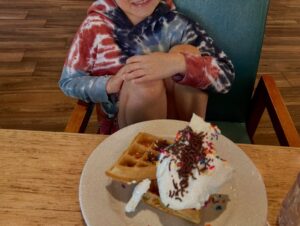 Italia Ricci Instagram - What we failed to consider on our first fam vacation is that letting a 5-year-old free at the breakfast buffet is the difference between spending the rest of your day with Bob Ross or Tyler Durden.