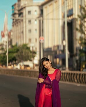 Jasmine Parveen Instagram - 💜🦋
.
.
📸: @jascaptures_ 
👗: @akshara___boutique