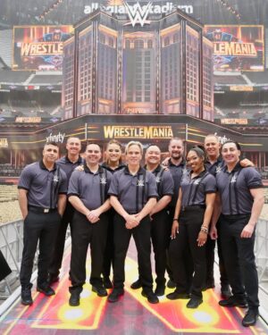 Jessika Evelyn Heiser Instagram - Blessed to work alongside this crew! 

Let’s crush the second night of Wrestlemania 41!!!! 

🔥 💪🏻