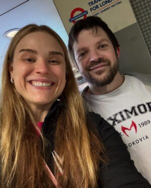 Jessika Evelyn Heiser Instagram - Grateful to get out and about this morning in London with my good friend and tour guide @choppermcfly 

Blessed girl 🩵 

Now it’s time to get ready for #WWERaw from @theo2london