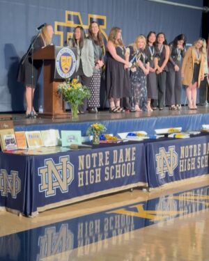Kathryn Newton Instagram - It was an honor to be inducted into my High School Hall Of Fame thanks to our record breaking golf team starting in 2011. “A dream within a dream” is what is etched inside my championship rings… and that’s exactly what playing on this team, acting, and going to this school was. Winning wasn’t bad either. I love this team! Thank you coach mcclung! I love golf I love sports and I love @notredamehighschool ❤️ congratulations to all the incredible athletes a part of the ND Legacy celebrated last night  Mike Escalante '69 - posthumous - Football
John Magliana '75 - Basketball
Errol Small '90 - Football
Heidi Voorhees Walter '90 - Golf Cody Pearson '01 - Basketball Zana Muno '15 - Volleyball
2011 CIF Golf Championship Team
Stephanie Bush '12
Lauren Crittenden '15
Aida Mahfood '12
Vivian Markel '14
Tina Nagai '13
Kathryn Newton '15
Katelyn Reynolds '14
Jessica Stone '12
Arielle Valdez '13
Samantha Winchester '15
Janet Yeo '15
Coach Ann McClung
2012 Boys State Track and Field Championship Team
Koa Farmer '14
Nick Holland '13
Max Leon '14
Eric McDaniel, Jr
Khalfani Muhammad '13
Head Coach Joe McNab
Assistant Coaches:
• Nick Garcia
• Shannon Genova '92
• Nick Kounalis '96
• Steve McKenna '75
• Stephanie Money '98
• Rob Thomas