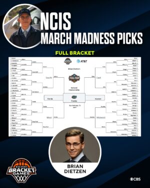 Katrina Law Instagram - It’s a good thing that @dionareasonover, @briankdietzen, and @katrinalaw are so close, otherwise their #MarchMadness brackets might start tearing them apart! 😬 #collegebasketball #basketball #sports #NCISverse #NCIS #CBS #brackets #tvshow #cbb