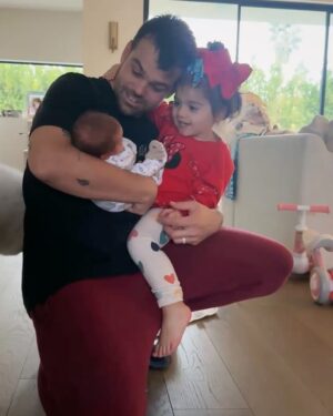 Kirstin Maldonado Instagram - Our newest sweetest FOMO baby made an EARLY appearance on Oscars Sunday last weekend!! Can’t believe it’s already been over a week - the newborn   toddler bubble is REAL. Welcome to our little fam of sills, Theo Fortunato Hausdorff 🤍 3/2/25
Loving our sweet little family, loving how healing and normal this birth was (Elliana and I really persevered through THE WORST but that’s my girl), and loving that such a wonderfully beautiful and challenging pregnancy chapter is closed with the addition of the CUTEST SWEETEST littlest mister baby I have ever seen 🥹🥹🥹 we make some good ones @hausdo ✨✨✨
