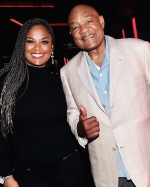 Laila Ali Instagram - 🕊️Rest in peace, George Foreman. He and my father had a tremendous amount of respect and admiration for each other. Not only was he a phenomenal heavyweight champion, but he truly had one of the kindest and most giving hearts. May his love and legacy continue to inspire his family and countless others who's  lives he touched.