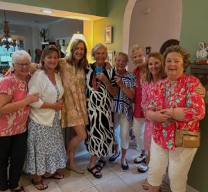 Lara Spencer Instagram - Brain tumor be damned! This is a woman who loves a party!  Mom asked us to host a gathering to show us off to her caregivers (picture one-angels on earth Myra, Lois and Mary Louise) and all the incredible women who love her and make up her incredible "village". Lisa, Karen and I LOVED this energetic, fun, and caring group. No wonder mom is so happy!