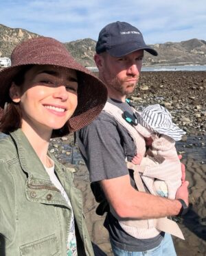 Lily Collins Instagram - Tove's first beach day!...