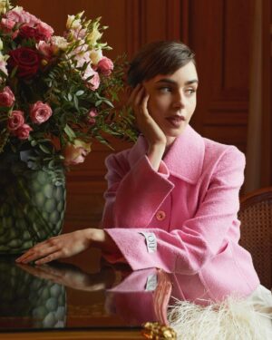 Lily Collins Instagram - Happy first day of spring from a girl who loves her flowers...