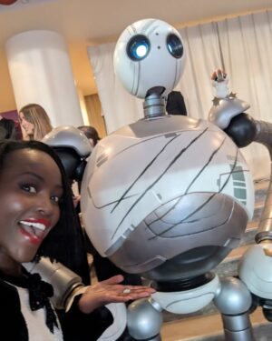 Lupita Nyong'o Instagram - My photos 🤳🏿 from a wild and wonderful time sharing @‌TheWildRobot with the world. Can’t wait to celebrate this special film one last time on Sunday at the Academy Awards 🤖🫶🏿🐣