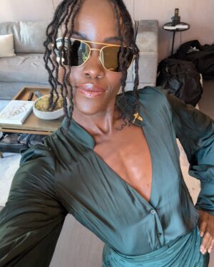 Lupita Nyong'o Instagram - My photos 🤳🏿 from a wild and wonderful time sharing @‌TheWildRobot with the world. Can’t wait to celebrate this special film one last time on Sunday at the Academy Awards 🤖🫶🏿🐣