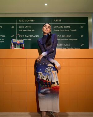 Mariam Hussein Instagram - @casablancabrand 🎗️❤️
 📸 @daryna_andro
Hair : @mendybeautydubai
Maikeup: @sulu_mua.dxb