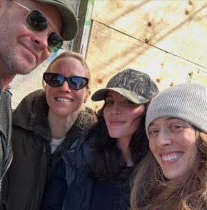 Marina Squerciati Instagram - Wedding glowup facial @spaderma_medspa 
followed by an epic brunch @theoakvillechicago? Don't mind if I do. #diamondfacial #weddingglowup #friendsthatfacialtogetherstaytogether #wolfpack
P.S. If you're wondering why Jessy is laughing, it's because I wanted to take a photo of our cute drinks BUT SHE ATE THE STRAWBERRY ALREADY. 😤
P.S.S. if you're wondering WHAT Paddy's showing us on his phone, swipe to find out! We hope you'll come! RSVP, below!