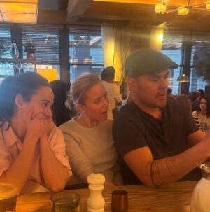 Marina Squerciati Instagram - Wedding glowup facial @spaderma_medspa 
followed by an epic brunch @theoakvillechicago? Don't mind if I do. #diamondfacial #weddingglowup #friendsthatfacialtogetherstaytogether #wolfpack
P.S. If you're wondering why Jessy is laughing, it's because I wanted to take a photo of our cute drinks BUT SHE ATE THE STRAWBERRY ALREADY. 😤
P.S.S. if you're wondering WHAT Paddy's showing us on his phone, swipe to find out! We hope you'll come! RSVP, below!