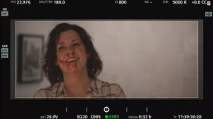 Melanie Lynskey Instagram - Episode 308 of @yellowjackets is out now! First picture was taken from the monitor by our beloved and talented makeup artist @makeupjenpowell. The second picture is me with one of my favourite members of our crew (and one of my favourite people), dolly grip Rob O’Hara. Third one is me in my trailer checking what I looked like after I’d alarmed my small child on a FaceTime. 
So grateful to the amazing women who got me through this episode- the aforementioned Jen, @floranahicepeda hair, @dafoedaily keeping us all on track, being hilarious and being the absolute greatest to chat with, @juliaabicknell for her incredible script and for being so immensely smart, kind and fun, and @directedbyanya for her insight, compassion, brilliance and great, wild ideas. How fortunate I am to get to do such crazy things at work and to get to sit opposite the great Hilary Swank for three days straight. Huge thanks to @rhysstunts and his team for their incredible work and always, always, thanks to the best crew in the world, your talent and support and kindness just makes my day every day I go to work ❤️(and for anyone yelling “spoiler!” at me because people always do no matter what I post! Yes! Shauna gets red stuff on her face! Maybe it’s strawberry jam! Maybe there’s a very simple explanation for all of this! She probably did nothing wrong!)