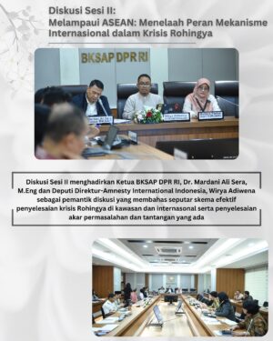 Melly Goeslaw Instagram - Badan Kerja Sama Antar Parlemen (BKSAP) DPR RI bekerja sama dengan Amnesty International Indonesia @amnestyindonesia menyelenggarakan Focus Group Discussion bertajuk Menembus Batas Solidaritas: Perlindungan Hak Asasi Manusia bagi Orang Rohingnya” di Gedung DPR RI, Jakarta (5/3/25).

Kegiatan menghadirkan para pemantik diskusi: Ketua SUAKA, Atika Yuanita Paraswaty, Peneliti Badan Riset dan Inovasi Nasional (BRIN) RI, Prof. Dr. Tri Nuke Pudjiastuti dan Ketua BKSAP, Deputy Director Amnesty International Indonesia, Wirya Adiwena dan Dr. Mardani Ali Sera, M.Eng @mardanialisera .

Forum diskusi dibuka oleh Ketua BKSAP dan menyerap masukan dari berbagai pemangku kepentingan guna merumuskan solusi bersama untuk solidaritas dan perlindungan optimal bagi orang Rohingnya.

Hadir dalam kegiatan FGD, Anggota BKSAP Melly Goeslaw @melly_goeslaw (F-PGerindra), Verrell Bramasta @bramastavrl (F-PAN) dan Eva Monalisa, S.Ikom @evamonalisa.eva (F-PKB) serta Anggota Komisi XIII, H. Muslim Ayub, S.H., M.H @muslimayub.official 

#diplomasiparlemen 
#bksapdprri