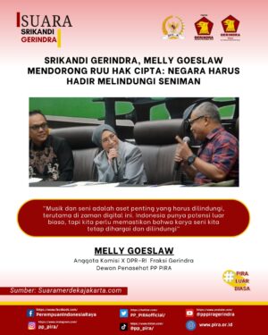 Melly Goeslaw Instagram - Melly Goeslaw sebagai Anggota Komisi X DPR RI dari Fraksi Partai Gerindra, menegaskan pentingnya revisi UU No. 28 Tahun 2014 tentang Hak Cipta. hal tersebut diungkapkan dalam Forum Legislasi di Kompleks Parlemen Senayan, Selasa (4/3/2025), Melly mengungkapkan bahwa regulasi saat ini belum cukup melindungi hak pencipta lagu dan seniman lainnya di era digital.

Dorongan Melly Goeslaw revisi UU Hak Cipta agar seniman mendapatkan haknya secara layak. selain itu, ia meminta dukungan dari pemerintah, Partai Gerindra, serta Presiden Prabowo Subianto, agar regulasi ini segera diperbarui demi masa depan industri kreatif Indonesia.

"Saya ingin perubahan ini terjadi bukan hanya untuk saya, tapi untuk semua pencipta dan anak cucu mereka di masa depan," pungkasnya.

#pira #piraluarbiasa #gerindra #prabowo