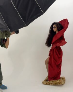 Mina El Hammani Instagram - BTS @folie.magazine 🫶🏽