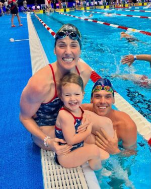 Missy Franklin Instagram - Sooo this was like in the top five moments of my life??? 

We got to actually get in the Trials competition pool as a family and to be able to share in this experience together means more to me than words can ever say. 

It hasn’t always been easy staying so involved and close to a sport whose journey ended so far from what I had hoped for myself. It hasn’t always been easy watching from the sidelines. It hasn’t always been easy getting over the never achieved goals, never healed injuries, and having to let go of one thing to make room for something even greater than I could have ever imagined. 

But I knew it would be worth it. I knew that feeling like I could still make an impact for this sport and the people in it would make it worth it. To come back to my first Trials not competing as a wife, a mother, a podcaster, a content creator, and an ambassador really showed me the work I’ve put in over the past six years since my retirement, and getting to share this very moment with my family. Well. It was everything. 

Very hard to summarize these last nine days. I’m so tired. I’m so thankful. I’m so excited for the future. Much more to come. But for now, just thank you. For following along and for your support. And most importantly. Go Team USA. 

Time to take a nap.
