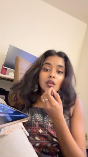 Oviya Santhakumar Instagram - I just realized that I didn’t cut the last part of this reel. Gwaaadddd😭😭

I was recording a video for my lip combo and ended up posting me singing. Don’t bully me now. Ok love you all. Mwah 😚😚🌸🌸
