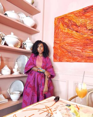 Patricia Kihoro Instagram - In a flock of pigeons, be a flamingo.🦩 
I’m not really a pink girlie but pink, is a me! 
Fun fact, did you know @pinkpantheress was born in Kenya, and has a Kenyan mom? #PlayKeMusic 😉

I really didn’t plan to match the restaurant, but serendipity did its thing. If you’re ever in Capetown, make a stop for brunch at @hemelhuijs. It’s such a quaint little space and the food lives up to the decor. I gobbled it down as soon as it was served and I have ZERO pictures of the food to prove it. 

Kimono set - @the_nuralains.
Earrings - @apargadek, a gift from my sweet @mayonde.
Thick pink resin rings - @monkk_jewellery.
Pink brass   cow horn ring - @kipatounbranded.
Beaded cuff - @maridadistatement.
Hair - All mine yaani Kinky curly clip ins from @spritzhairstudio that belong to me. 😅

Sad I didn’t get to buy any items from here but grateful for the vibes @thobi_rose and @visitsouthafrica.africa.

#VisitSouthAfrica #SweetEscapes #CapeTown #MadeInKenya #travelafrique