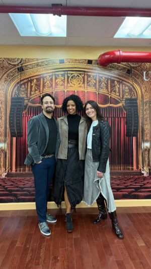 Phillipa Soo Instagram - I will never forget last night @UnitedPalaceNYC!!!!!!! We laughed and cried through a screening of the film Satisfied, and then we dropped a surprise! Me, @lin_manuel & @phillipasoo singing that iconic song together again. Everyone in the house joined in! It felt like we almost blew that beautiful roof off, singing so loud we could barely hear the track! THE LOVE! It’s still growing, after all these years.

Lin and Philippa kept telling me, “It’s your night, Renee,” holding my hand and leading me into the spotlight. But, like the song, it all belongs to all of us. We all know the words! Let’s keep showing up for each other and celebrating this milestone together.

Thank you for welcoming us all in, Lin, and for choosing to make the anniversary of the show you wrote a celebration of all of us. Thank you for being the gorgeous harmony in my life, Philippa, one of the most inspirational women I know. Thank you to my documentary team for believing in the universal truth of a woman’s story. And thank you, Hamilton community!

What a launch you gave us! I can’t wait to see you at the next pop-up HamilTen surprise! Stay tuned! #HamilTEN #HamilTuesday #hamil10