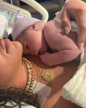 Rihanna Instagram - by far the most powerful thing I’ve ever done as a woman…my little miracles!  #InternationalWomensDay 

1- RZA 
2- Riot Rose

And yes I gave birth in pearls and sunglasses…don’t ask, a lot was happening