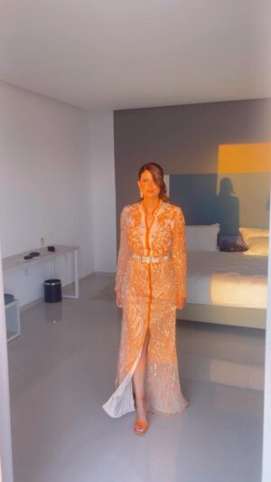 Salma Rachid Instagram - اطلالتي بحفل اليوم بمهرجان 
Larach Summer Festival🧡
@mjccgov 🇲🇦🧡