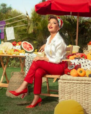 Samira Said Instagram - بس يا كداااب ❤️
#كداب

Creative Direction: @nidalhani 

Photography: @aminesmail.at 
Art Direction: @sarahhesham_artdirector 

Styled & Dressed by: @touficalhassancouture 
Makeup Artist: @amiraelmalky 
Hair by: @hamomohsen 
Jewelry: @amazjewellery.eg 

Shoot Production: @taglinemena