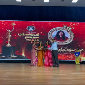 Saranya JaiKumar Instagram - SRM public school identifies women achievers and encourages them with awards . Very happy to present the award to Muthamizhselvi - first girl from Tamilnadu to climb Mt Everest . Her story is so impressive that young girls these days have many lessons to learn from her . My hearty congrats to all other award winners . Special appreciation to @pachydermtales Uma for your work in literature that fetched you the award today . 

Dr SARANYA JAIKUMAR 
Educational Psychologist