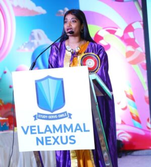 Saranya JaiKumar Instagram - Always happy to be associated with @velammalnexusgroup . Not exaggerating - I have attended so many annual day programmes but VELAMMAL programmes are definitely very very colourful and a feast to the eyes. I appreciate the efforts of the management and teachers in organising this graduation ceremony for kids . Very happy to see many progressive developments at VELAMMAL . 

Dr SARANYA JAIKUMAR 
Educational Psychologist