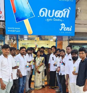 Saranya JaiKumar Instagram - India’s best popsicle brand @peniicecandy opens first outlet in Chennai . Lovely flavours . Unbelievable price range ( Rs . 5 to Rs 60 only ) . 
Location : opposite Konica Adyar . 

#chennai #icecream #popsicle