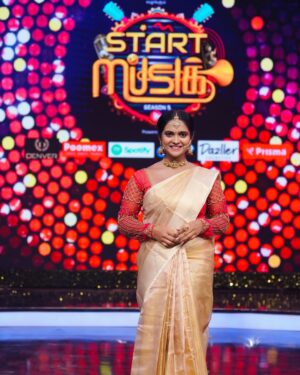 Swetha Vijay Instagram - Start music season 5 ❤️

#vijaytv #startmusic #vijaytvserial #chinnamarumagal