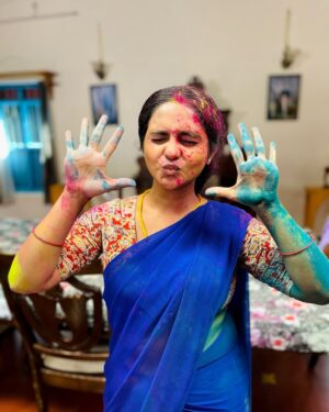Swetha Vijay Instagram - “தமிழ்” Happy Annachi 💙🌈 #chinnamarumagal #vijaytv #vijaytvserial
