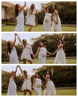 Vithika Sheru Instagram - Just a few weeks before we became emotional mothers to the most precious baby girl ! 
The girl gang just got a little bigger and a lot cuter now ❤️