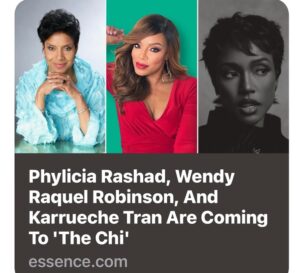 Wendy Raquel Robinson Instagram - 🌟✨ Sending a huge THANK YOU to the incredible @lenawaithe and the amazing cast and crew of #TheChi for welcoming me to  Season 7! 💯❤️

I’m beyond grateful to join such a talented group of people and to be a part of this powerful story. 💖🎬 I can’t wait to bring my passion and creativity to #Riley 

Here's to new beginnings, unforgettable moments, and a hellava season! 

THANK YOU @essence💕
#Blessed #TheChi #Season7Heaven #Gratitude #blackexcellence 💫