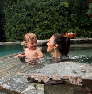Whitney Cummings Instagram - Now I get BOY MOM life - you have to be ready to get into the water at literally any moment so this is why they make waterproof mascara
