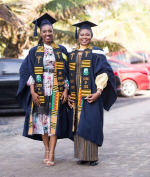 Yvonne Okoro Instagram - Graduation pics of our baby, Doctor Roseline Ngozi Okereke Okoro..👩‍⚕️ @roselineokoro with my mum and other graduands..Well done to them all