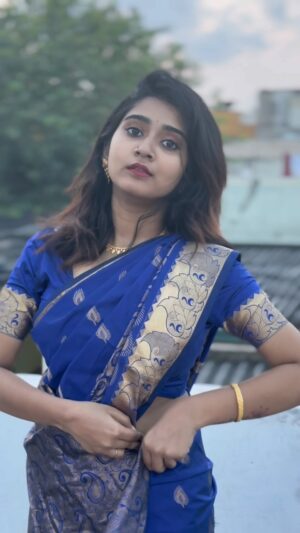 reshma reshu Instagram - Is that TRUE?  Pov :saree makes u more beautiful! 
@reshma_reshu_22